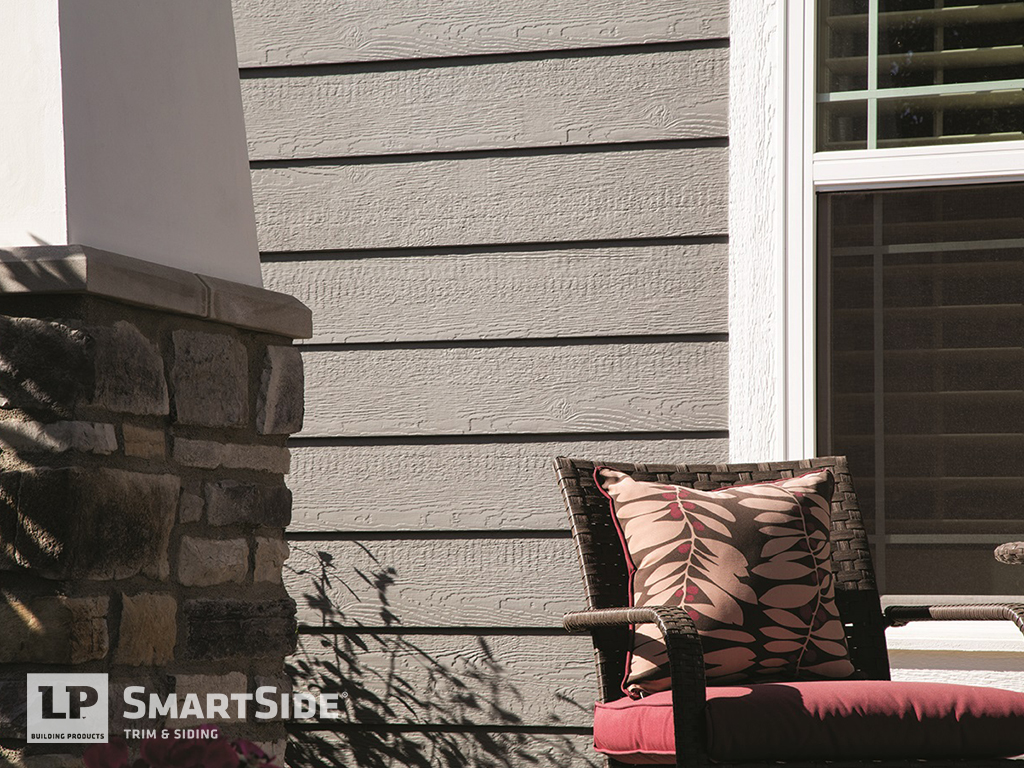 lp smartside siding by porch