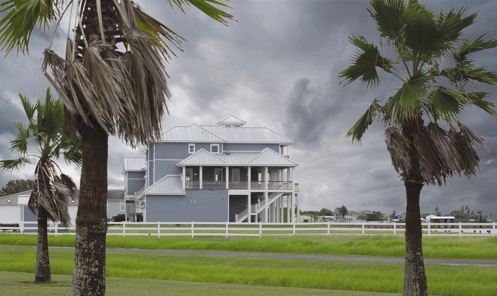 house in stormy weather