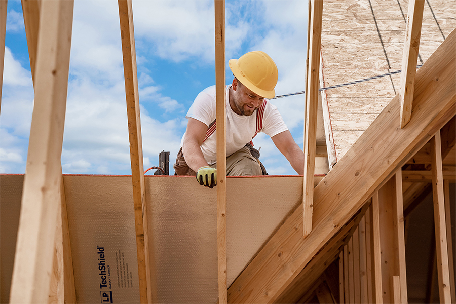 LP TechShield is installed to help reduce attic temperatures