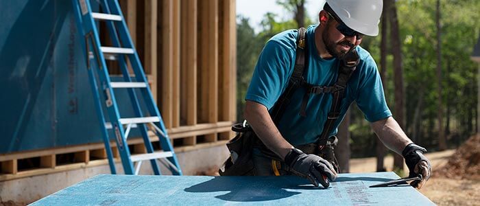 Builder Measuring to cut WeatherLogic board